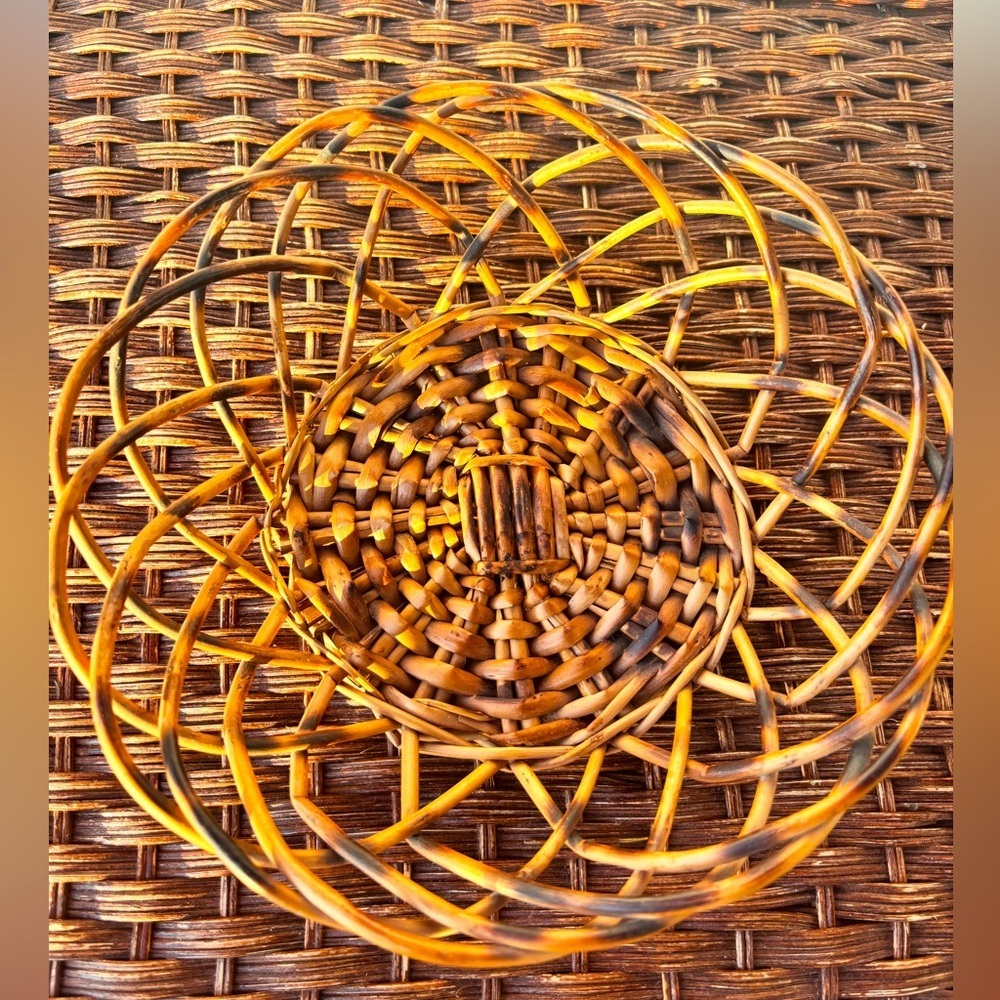 Portuguese Wicker Basket Madeira Wall Table Decor Vintage